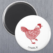 Hen Chicken Personalisiert Magnet