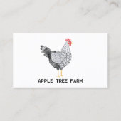 Hen Chicken Poultry Egg Farm QR Code Visitenkarte (Vorderseite)