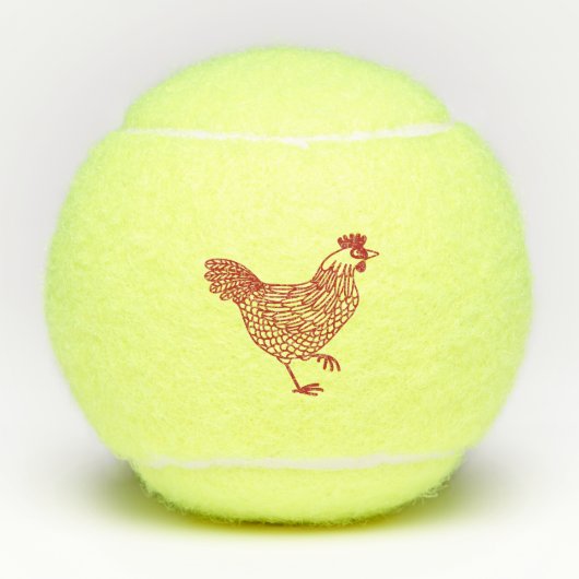 Hen Chicken Tennisbälle (Vorderseite)