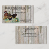 Hen & Chicks Rustikale Farmhouse Style Business Ca Visitenkarte (Vorne/Hinten)