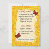 Hen do Party Bachelorette Hochzeitskorb Einladung (Rückseite)