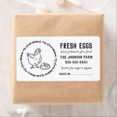 Hen Eggs | Vintager Name des Betriebs Schwarz-Weiß (Insitu)