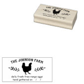Hen Family Fresh Eggs Rubber Briefmarke Gummistempel (Stempel)