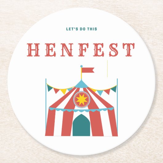 Hen Fest Paper Untersetzer (Vorderseite)