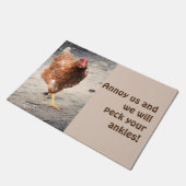Hen Fußmatte (Schrägansicht)