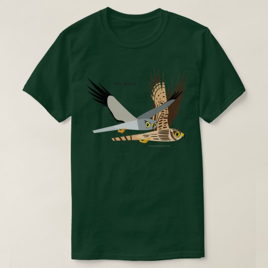 Hen Harrier Karikatur T-Shirt (Design vorne)
