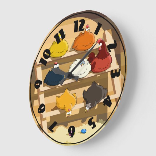 Hen House Clock Große Wanduhr (Winkel)