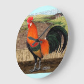 Hen House Hero Große Wanduhr (Winkel)