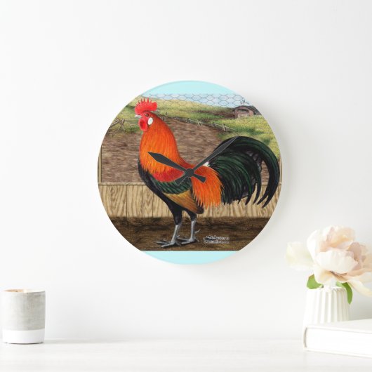 Hen House Hero Große Wanduhr (Zuhause)