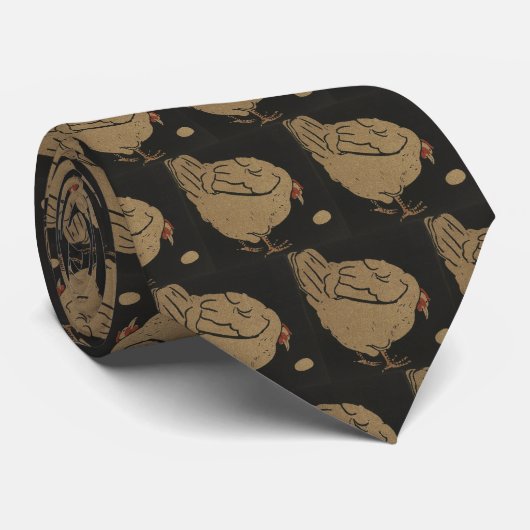 Hen - Illustration von Square Animals Krawatte (Gerollt)