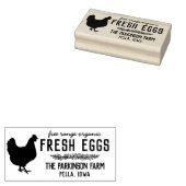 Hen Kreath free range Frische Eier Name Gummistempel (Stempel)