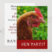 Hen Night Junggeselinnen-Abschied Einladung (Vorne/Hinten)