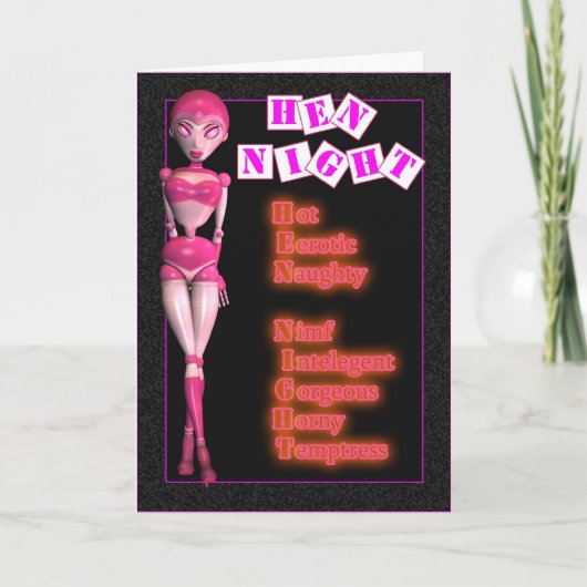 Hen Night Party Einladung Girls (Vorderseite)