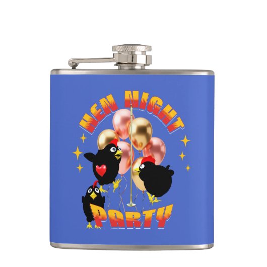 Hen Night Party Funny Junggeselinnen-Abschied Flachmann (Vorderseite)