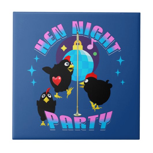 Hen Night Party Funny Junggeselinnen-Abschied Fliese (Vorderseite)