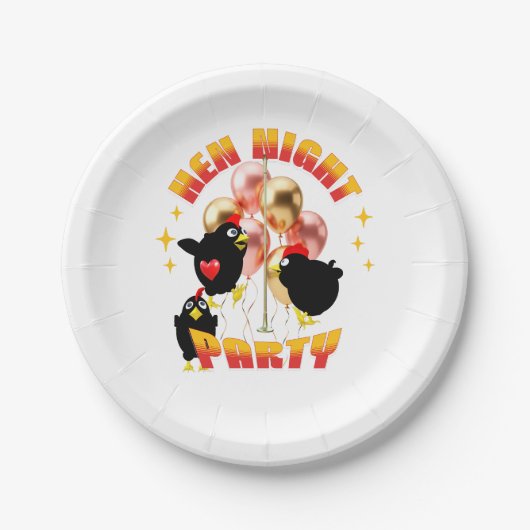 Hen Night Party Funny Junggeselinnen-Abschied Pappteller (Vorderseite)