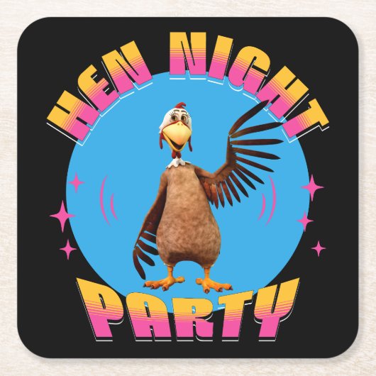 Hen Night Party Funny Junggeselinnen-Abschied Rechteckiger Pappuntersetzer (Vorderseite)