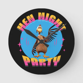 Hen Night Party Funny Junggeselinnen-Abschied Runde Wanduhr