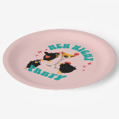 Hen Night Party, Junggeselinnen-Abschied Funny Hen Pappteller (Schrägansicht)