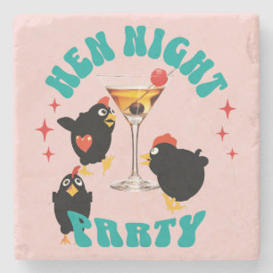 Hen Night Party, Junggeselinnen-Abschied Funny Hen Steinuntersetzer