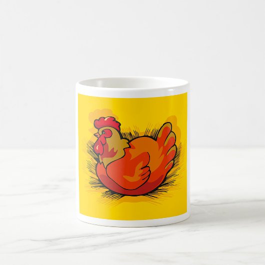 Hen on Nest Bright Farmyard Chicken Kaffeetasse