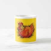 Hen on Nest Bright Farmyard Chicken Kaffeetasse (Mittel)