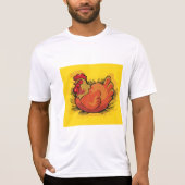 Hen on Nest Bright Farmyard Chicken T-Shirt (Vorderseite)