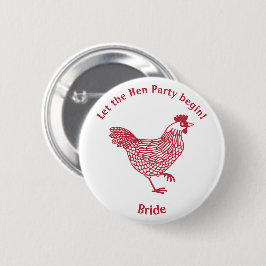 Hen Party Bachelorette Bride Button