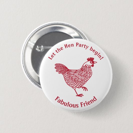 Hen Party Bachelorette Button (Vorne & Hinten)