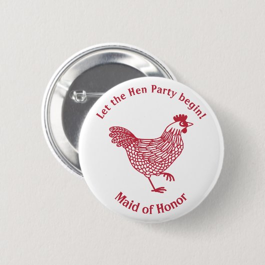 Hen Party Bachelorette Trauzeugin Button (Vorne & Hinten)