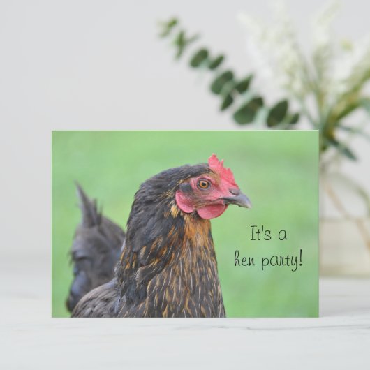 Hen Party batchelorette Einladung (Stehend Vorderseite)