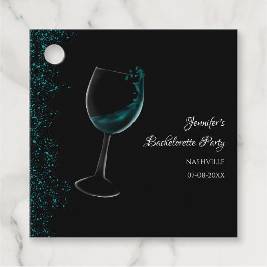 Hen Party Blue Mocktail Junggeselinnen-Abschied fu Geschenkanhänger (Vorderseite)