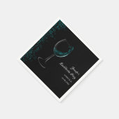 Hen Party Blue Mocktail Junggeselinnen-Abschied Serviette (Ecke)