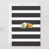 Hen Party Brunch Dusche Streifen Blauer Rosa Einla Einladung (Rückseite)