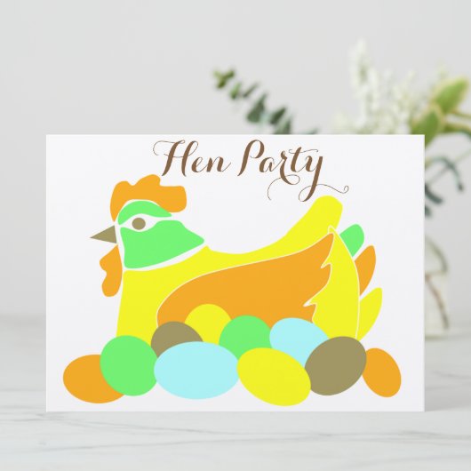 Hen Party Einladung (Stehend Vorderseite)