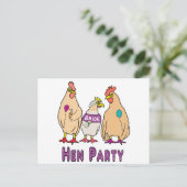 Hen Party Postkarte (Stehend Vorderseite)