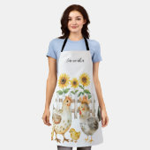 Hen Personalisiert Schürze (Getragen)