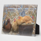 Hen Plaque Fotoplatte (Seite)