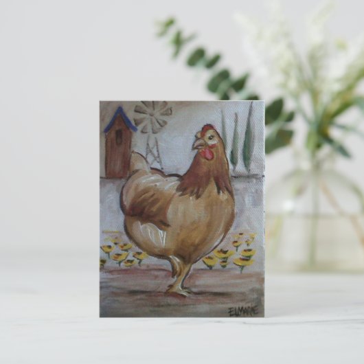 Hen Postkarte (Stehend Vorderseite)