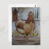 Hen Postkarte (Vorne/Hinten)