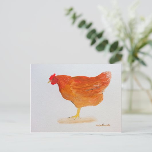 Hen Postkarte (Stehend Vorderseite)