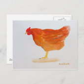 Hen Postkarte (Vorne/Hinten)