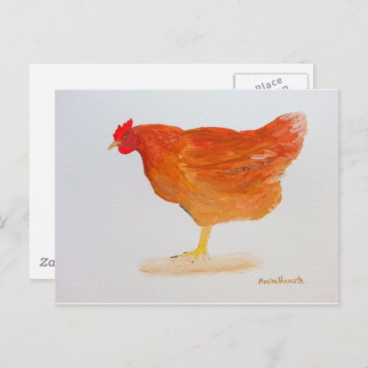 Hen Postkarte (Vorne/Hinten)