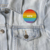 Hen Pronomen Straight Rainbow Button (Beispiel)