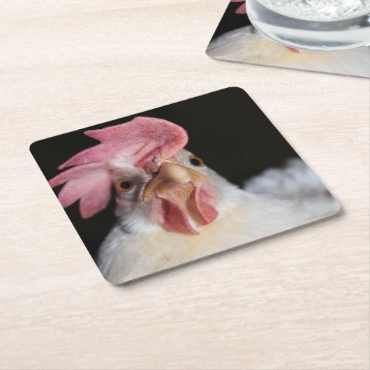 Hen Rechteckiger Pappuntersetzer (angewinkelt)