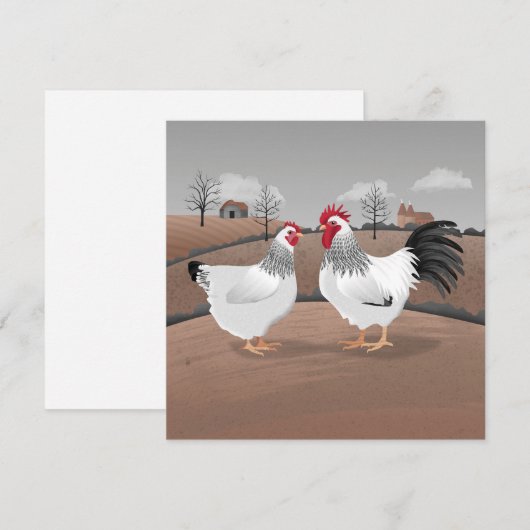 Hen & Rooster Card (Vorne/Hinten)