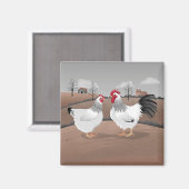 Hen & Rooster Magnet (Vorderseite/Rückseite)