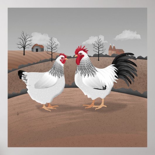 Hen & Rooster Poster (Vorne)