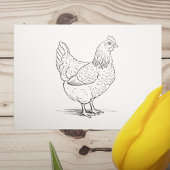 Hen Rubber Briefmarke Gummistempel