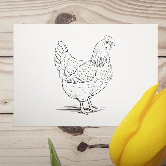 Hen Rubber Briefmarke Gummistempel